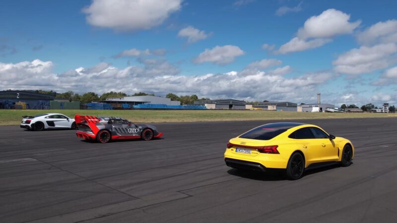 Audi S1 Hoonitron vs RS e-tron GT vs R8 GT