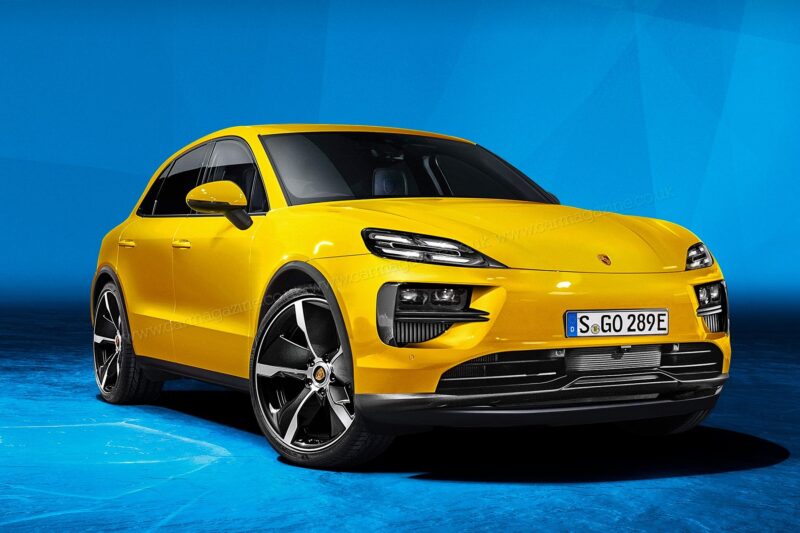 Porsche Macan EV render