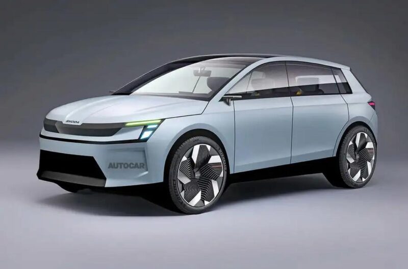 Skoda Elroq render Autocar