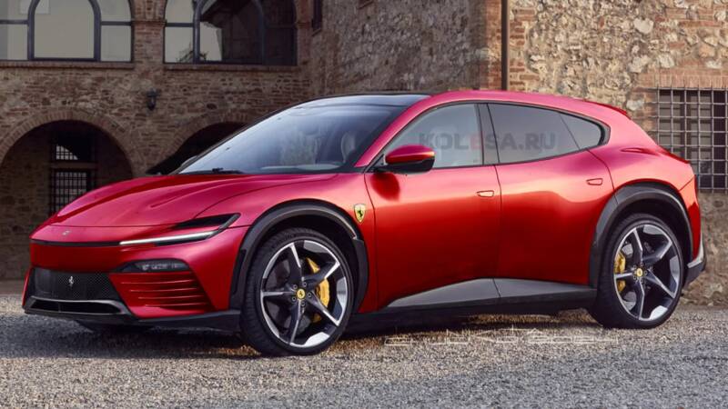 Ferrari EV render Kolesa