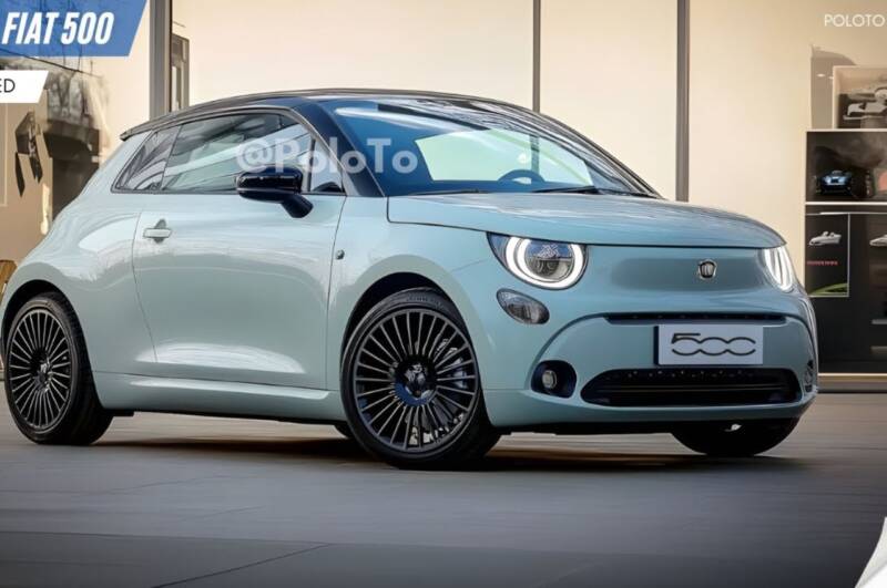 Fiat 500 Ibrida render