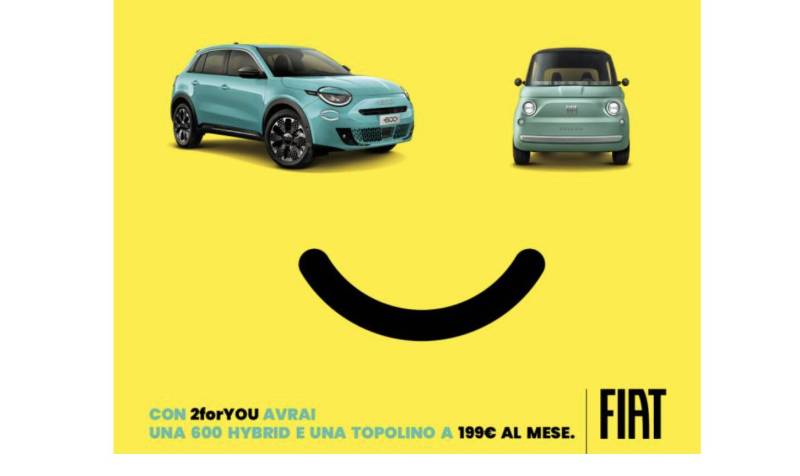 Offerta Stellantis “2forYOU” Fiat su 600 Hybrid e Topolino