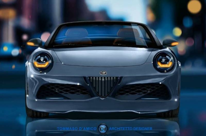 alfa romeo duetto rendering d'amico