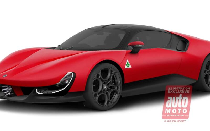 Alfa Romeo supercar render